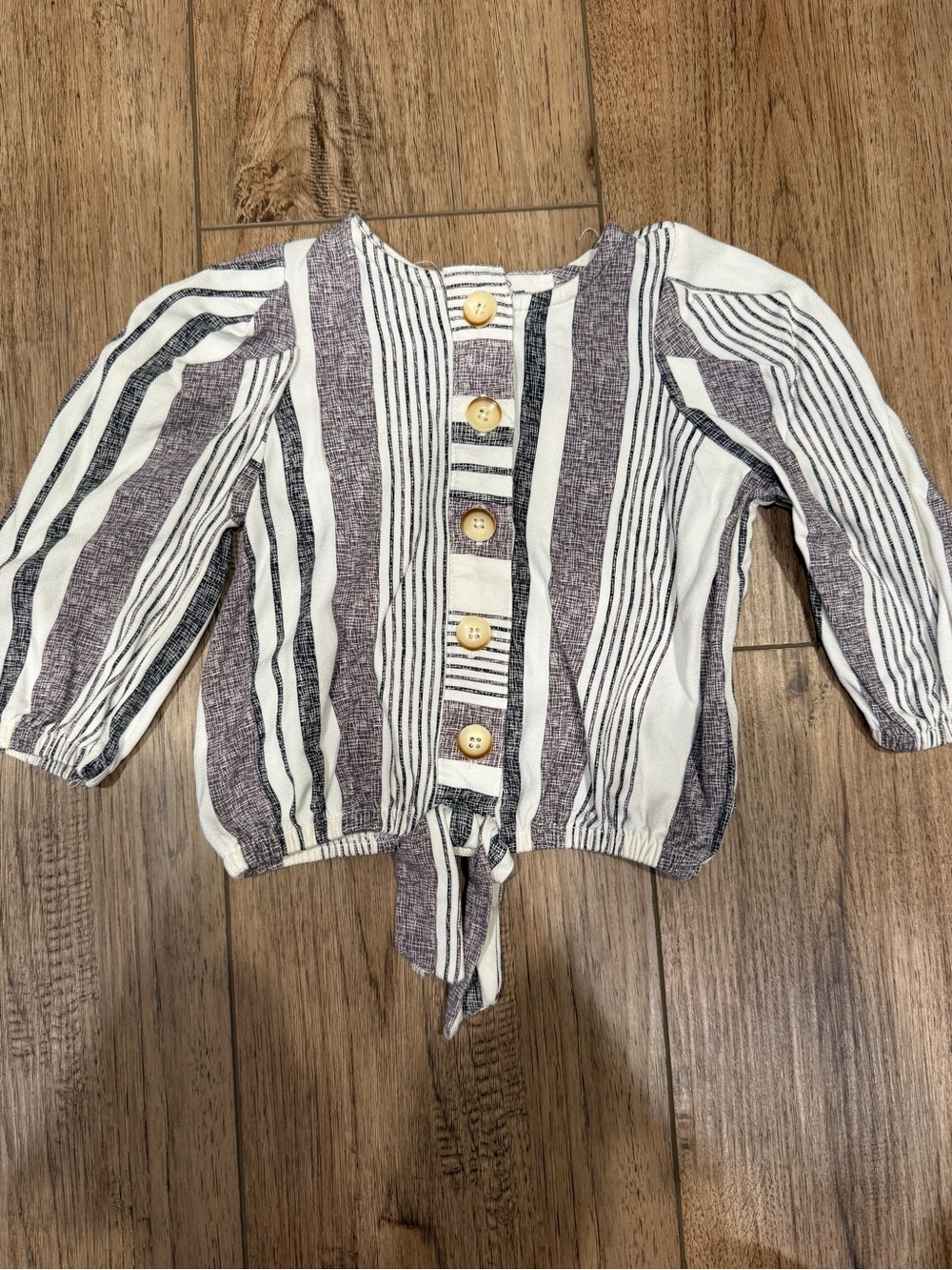 Jessica Simpson Striped Tie-Hem Kids Blouse